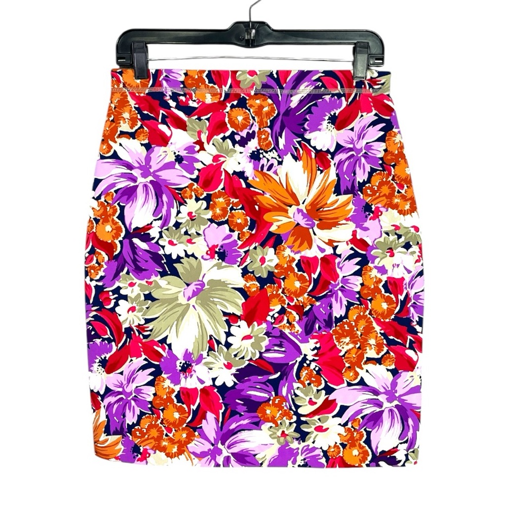 J. McLaughlin Womens Halle Reversible Skirt Palmer Floral Geo Pull On Size Small - Picture 6 of 9